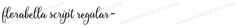 florabella script regular字体转换